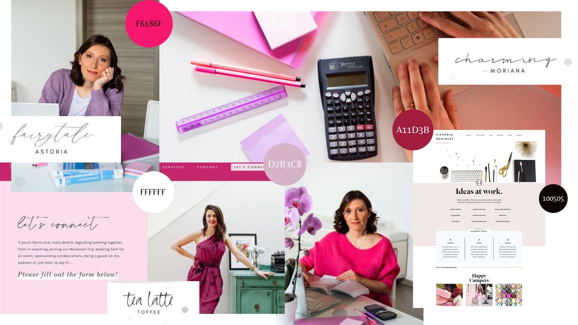 Moodboard di ispirazione per il sito di Sara Pozzi