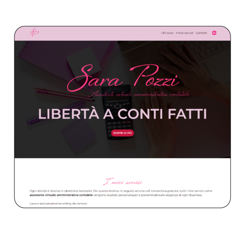 Sito web di Sara Pozzi, creato da mmWebdesigner